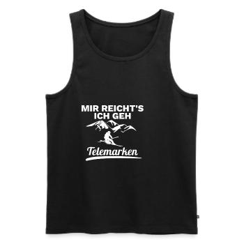 Telemark Free Heel Nordic Ski Geschenk - Männer Premium Bio Tank Top - Schwarz - Vorne - AI Model Male 178 light (178cm)