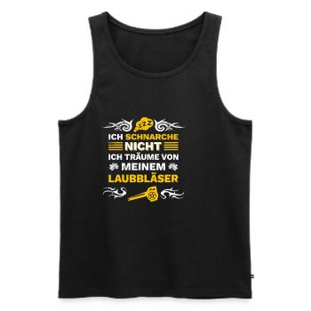 Leaf blower Perfect gardener gift Funny - Men's Premium Organic Tank Top - black - Front - Michal (187cm)