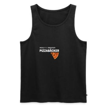 Bester Pizzabäcker Pizzaiolo Pizza Geschenk - Männer Premium Bio Tank Top - Schwarz - Vorne - Michal (187cm)