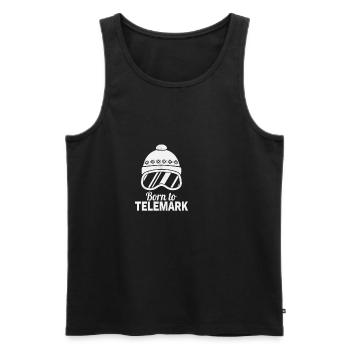 Telemark Free Heel Ski nordique Sport Gift - Débardeur bio Premium Homme - noir - Devant - Michal (187cm)