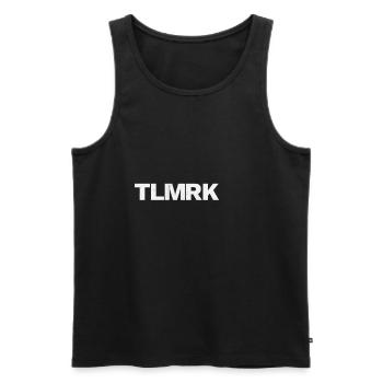 Telemark Free Heel Nordic Ski Sport Gift - Men's Premium Organic Tank Top - black - Front - AI Model Male 178 light (178cm)