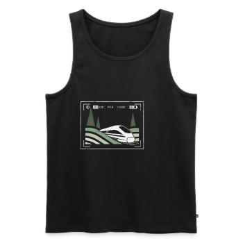 Trainspotting Railway Train Photography Gift - Men's Premium Organic Tank Top - black - Front - Michal (187cm)