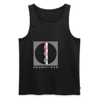 Geomatiker Vermessungstechnik Nivellierlatte - Männer Premium Bio Tank Top - Schwarz - Vorne - AI Model Male 178 light (178cm)