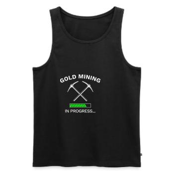 Goldwaschen Goldschürfen cooles Design - Männer Premium Bio Tank Top - Schwarz - Vorne - AI Model Male 178 light (178cm)