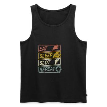 Slotcar Handregler Modellsport Retro Geschenk - Männer Premium Bio Tank Top - Schwarz - Vorne - AI Model Male 178 light (178cm)