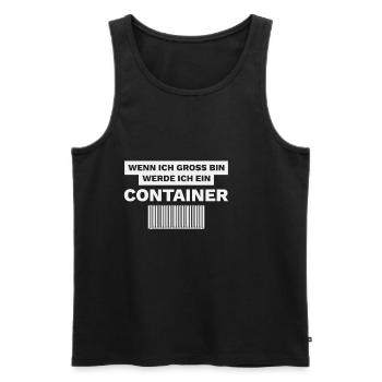 Container HO Modellbahn Spruch - Männer Premium Bio Tank Top - Schwarz - Vorne - AI Model Male 178 light (178cm)