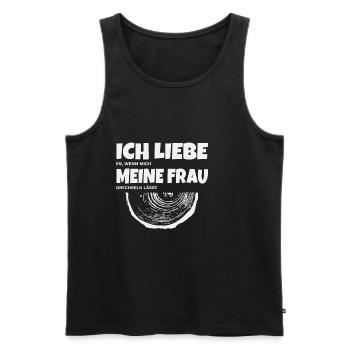 Cooler Spruch für Drechsler Handwerk - Männer Premium Bio Tank Top - Schwarz - Vorne - AI Model Male 178 light (178cm)