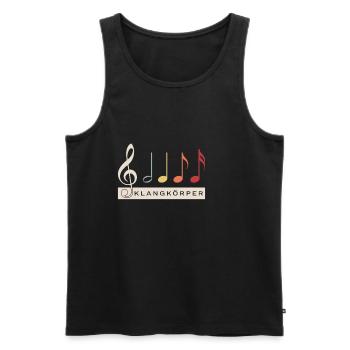 Orchestra Choir Orchestra Retro - Men's Premium Organic Tank Top - black - Front - Michal (187cm)