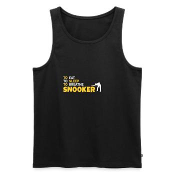 Snooker 147 Cadeau de répétition de niveau maximum - Débardeur bio Premium Homme - noir - Devant - AI Model Male 178 light (178cm)