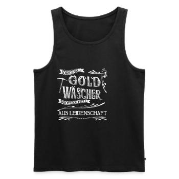 Goldwaschen Goldschürfen cooles Retro Design - Männer Premium Bio Tank Top - Schwarz - Vorne - AI Model Male 178 light (178cm)