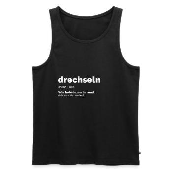 drechseln Drechsler Handwerk Lexikon Design - Männer Premium Bio Tank Top - Schwarz - Vorne - Michal (187cm)