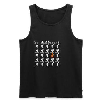 Touring Skis Telemark Ski Touring Free Heel Ski - Men's Premium Organic Tank Top - black - Front - AI Model Male 178 light (178cm)
