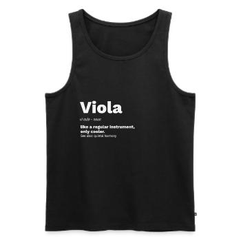 Viola bass viola lexicon fifth - Men's Premium Organic Tank Top - black - Front - AI Model Male 178 light (178cm)