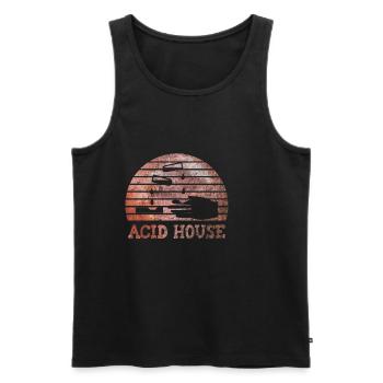 Acid House Corrosif Rusty Rusty - Débardeur bio Premium Homme - noir - Devant - AI Model Male 178 light (178cm)