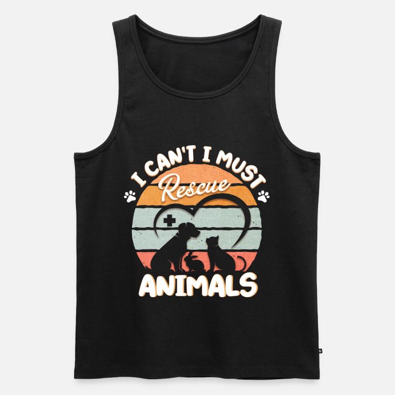 Tierheilkunde Tierarzt Veterinär Geschenk - Männer Premium Bio Tank Top - Schwarz