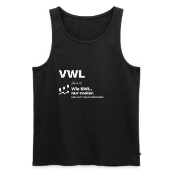 VWL Student Studium Geschenk Oppurtunitätskosten - Männer Premium Bio Tank Top - Schwarz - Vorne - AI Model Male 178 light (178cm)