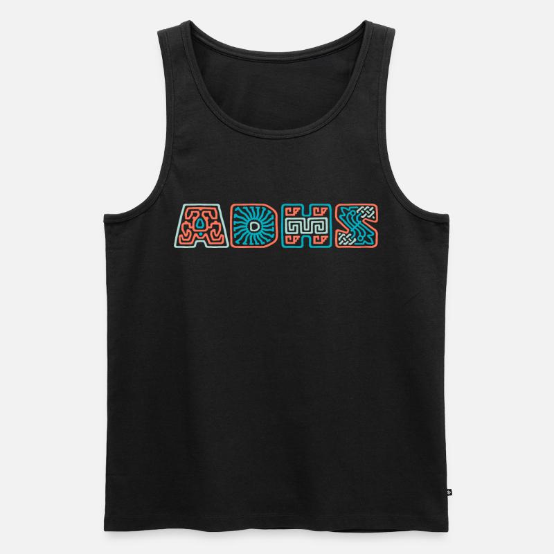 ADHS - Männer Premium Bio Tank Top - Schwarz