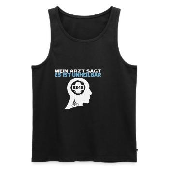 Everesting 8848 Ausdauer Radsport Geschenk - Männer Premium Bio Tank Top - Schwarz - Vorne - Michal (187cm)