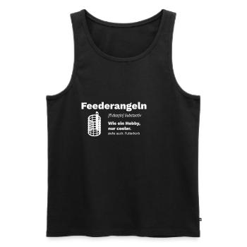 Feederfischen Feederangeln Feedern Feeder Fishing - Männer Premium Bio Tank Top - Schwarz - Vorne - Michal (187cm)