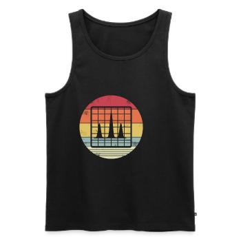 Haute performance liquid chromatography retro HPLC - Débardeur bio Premium Homme - noir - Devant - Michal (187cm)