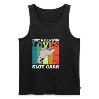 Slotcar Racing Cool Slot Car Dad Modellsport Retro - Men's Premium Organic Tank Top - black - Front - AI Model Male 178 light (178cm)