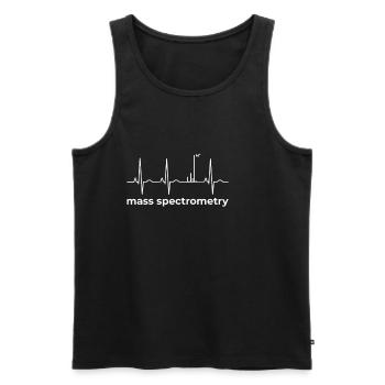 Massenspektrometrie Mass Spectrometry MS Pulse - Men's Premium Organic Tank Top - black - Front - AI Model Male 178 light (178cm)