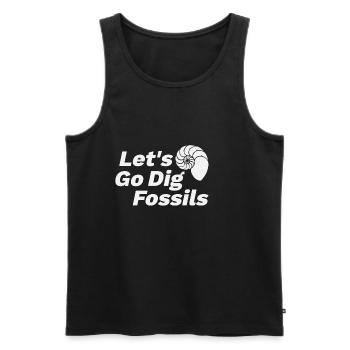 Fossilien Versteinerung Ammonit Spruch - Männer Premium Bio Tank Top - Schwarz - Vorne - AI Model Male 178 light (178cm)