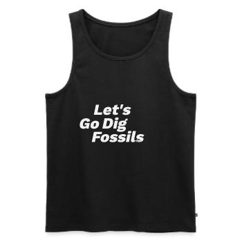 Fossilien Versteinerung Ammonit Spruch Vintage - Männer Premium Bio Tank Top - Schwarz - Vorne - AI Model Male 178 light (178cm)
