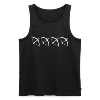 Archery Sketch - Men's Premium Organic Tank Top - black - Front - AI Model Male 178 light (178cm)