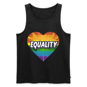 LGBTQ Equality - Männer Premium Bio Tank Top - Schwarz - Vorne - Michal (187cm)