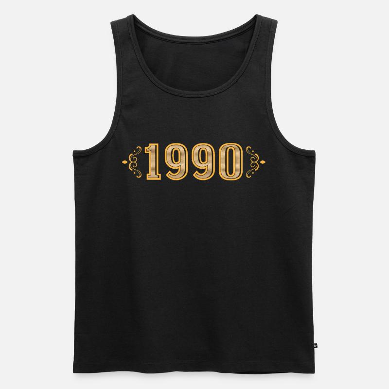 Legende seit 1990 Retro 1990 - Männer Premium Bio Tank Top - Schwarz