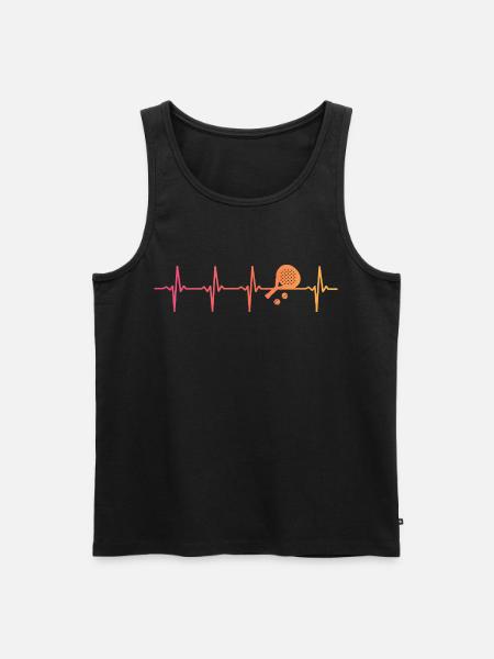 padel sunset heartbeat padel player - Men's Premium Organic Tank Top - black