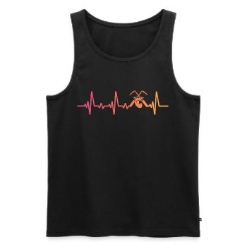Schweißer Sunset Heartbeats Schweißen - Männer Premium Bio Tank Top - Schwarz - Vorne - Michal (187cm)