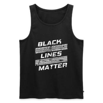 Black Lines Matter I Off Road Tires 4x4 4WD - Men's Premium Organic Tank Top - black - Front - Michal (187cm)