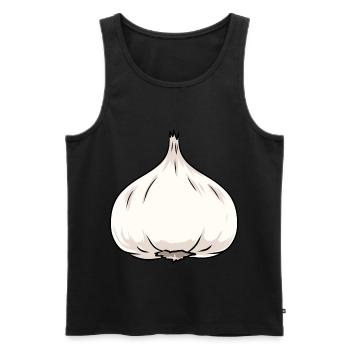 Knoblauch Knobi Halloween Küche kochen - Männer Premium Bio Tank Top - Schwarz - Vorne - AI Model Male 178 light (178cm)