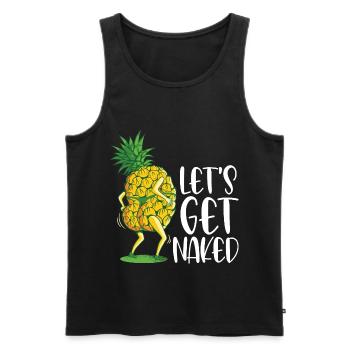 pineapple - Men's Premium Organic Tank Top - black - Front - Michal (187cm)