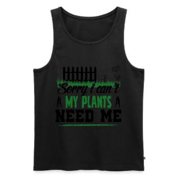 Jardiniers amateurs, jardiniers de fruits et légumes - Débardeur bio Premium Homme - noir - Devant - Michal (187cm)