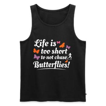 Schmetterlinge, Schmetterlinge, Insektensammler, Entomologie - Männer Premium Bio Tank Top - Schwarz - Vorne - Michal (187cm)