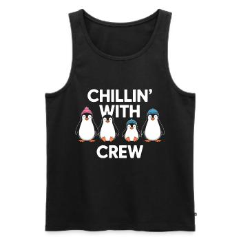 Chillin' With My Penguin Crew - Men's Premium Organic Tank Top - black - Front - Michal (187cm)