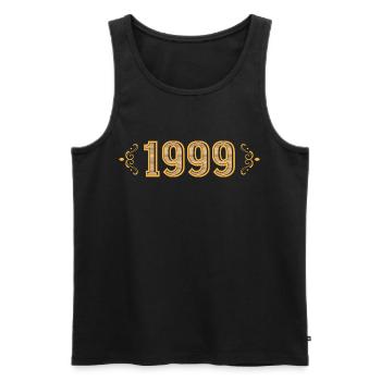 Legende seit 1999 Retro 1999 - Männer Premium Bio Tank Top - Schwarz - Vorne - AI Model Male 178 light (178cm)