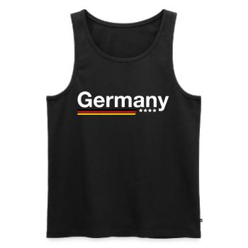 Germany - Männer Premium Bio Tank Top - Schwarz - Vorne - AI Model Male 178 light (178cm)