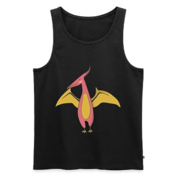 Dinosaur Flugdino - Men's Premium Organic Tank Top - black - Front - Michal (187cm)