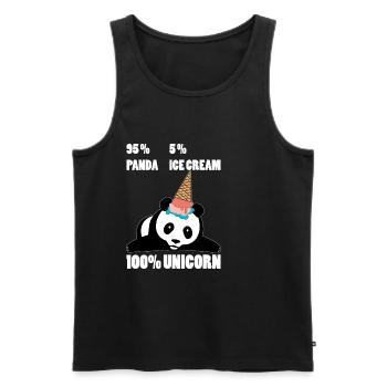 Pandacorn Panda Einhorn Geschenk Geschenkidee - Männer Premium Bio Tank Top - Schwarz - Vorne - AI Model Male 178 light (178cm)