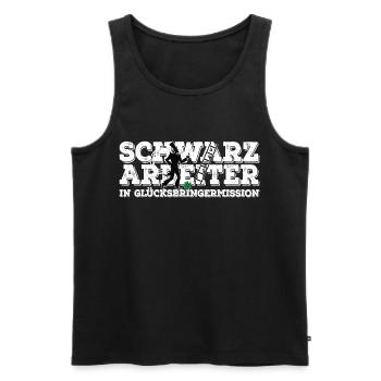 Schornsteinfeger Glücksbringer Kaminfeger Sottje - Männer Premium Bio Tank Top - Schwarz - Vorne - AI Model Male 178 light (178cm)