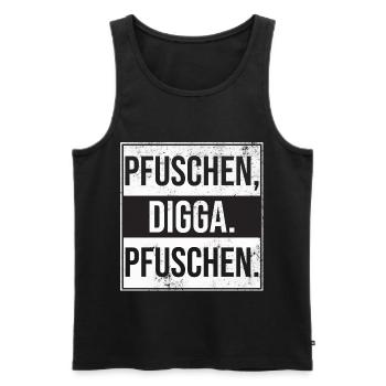Pfuschen Digga Pfuschen Tuning und Autos Fans - Männer Premium Bio Tank Top - Schwarz - Vorne - AI Model Male 178 light (178cm)