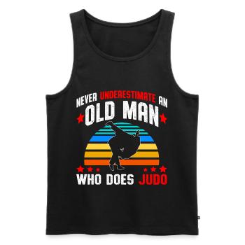 Judo - Débardeur bio Premium Homme - noir - Devant - Michal (187cm)