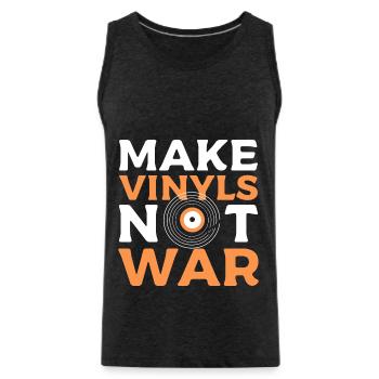 record player - Men's Premium Organic Tank Top - charcoal grey - Front - Alexander (188cm)