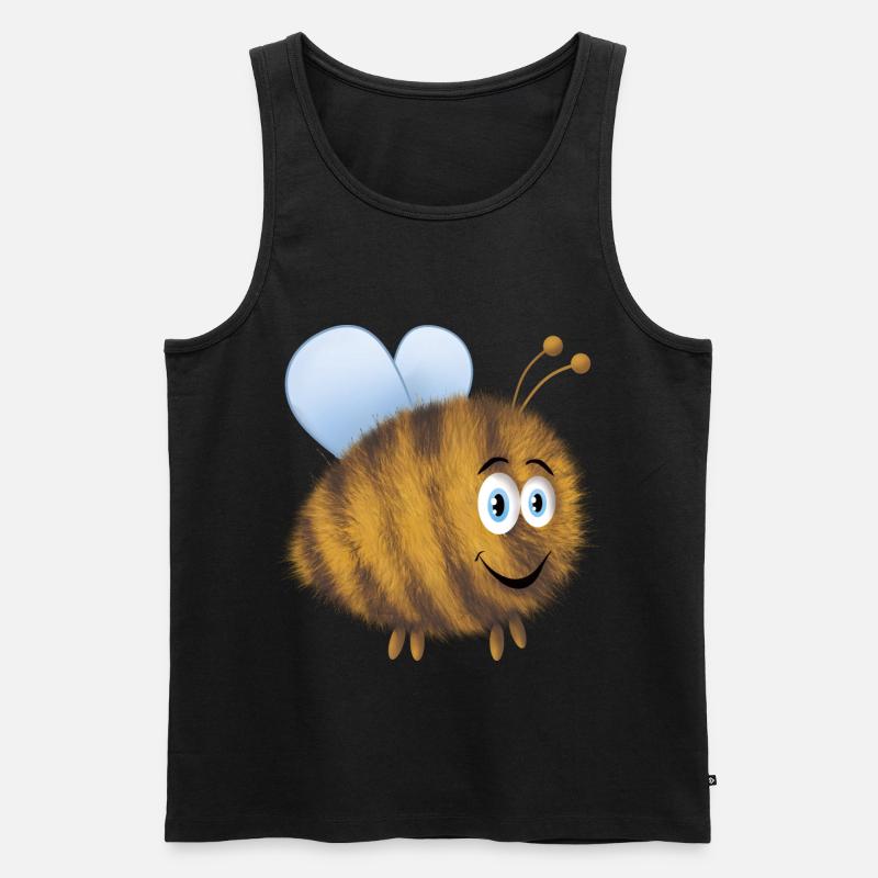 Lustige Hummel - Männer Premium Bio Tank Top - Schwarz