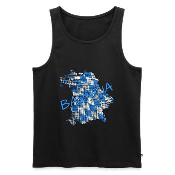 Bavaria Bayern - Männer Premium Bio Tank Top - Schwarz - Vorne - AI Model Male 178 light (178cm)