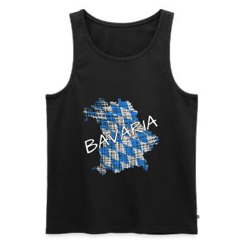 Bavaria Bayern - Männer Premium Bio Tank Top - Schwarz - Vorne - AI Model Male 178 light (178cm)